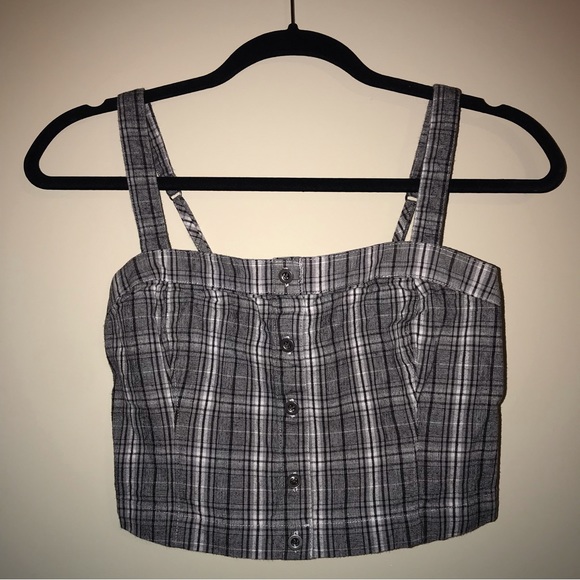 Hollister Plaid Cropped Tank Top - Picture 2 of 3